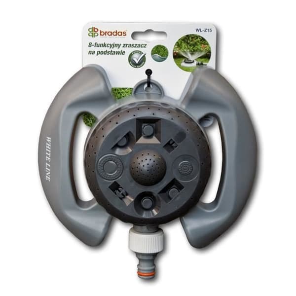 BRADAS WHITE LINE Sprinkler med bas, justerbar, plast, olika modeller [8 funktioner]