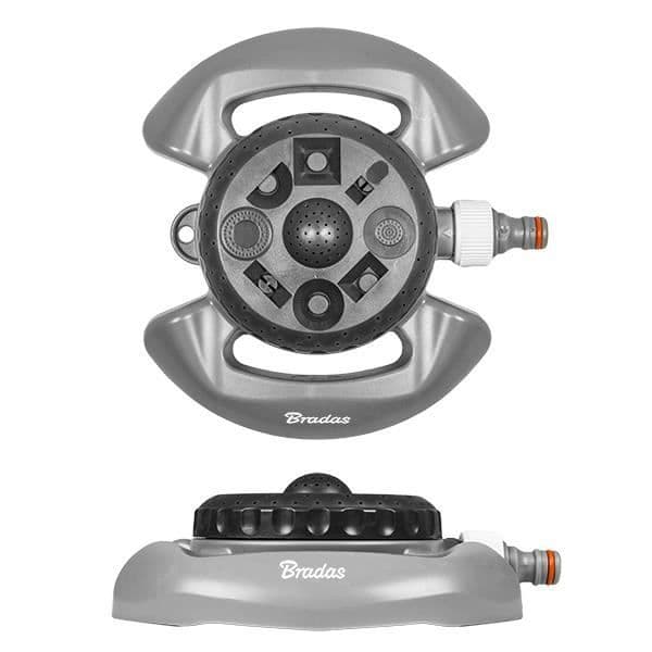 BRADAS WHITE LINE Sprinkler med bas, justerbar, plast, olika modeller [8 funktioner]