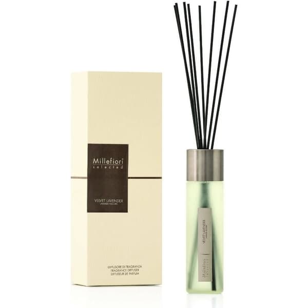 DIFFUSOR MED PINNAR VELVET LAVENDER 350ML MILLEFIORI MILANO