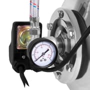 VONROC Vandpumpe Hydrophore pumpe / hydrophore sæt med trykafbryder - 1000W - 3500l/h - 19L rustfri ståltank - pumpehus i rustfri stål