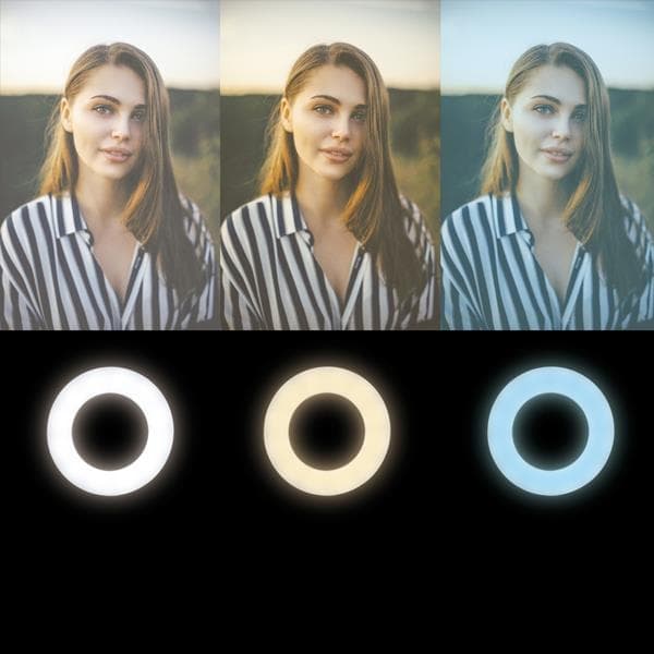 LogiLink Ring light för Smartphone Ø8.5cm med klämma