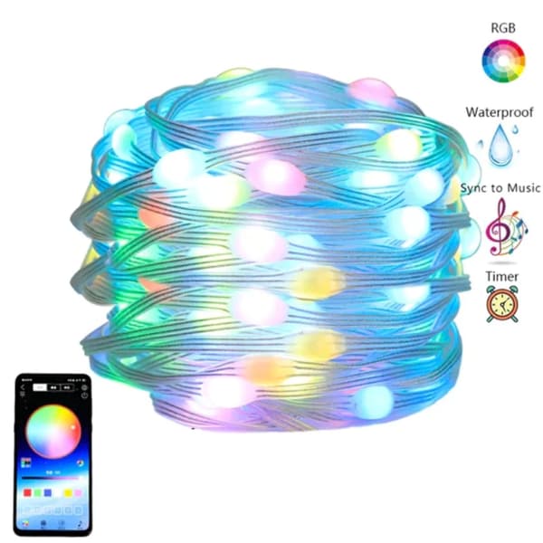 LED String Lights För Juldekoration 5M - Flerfärgad