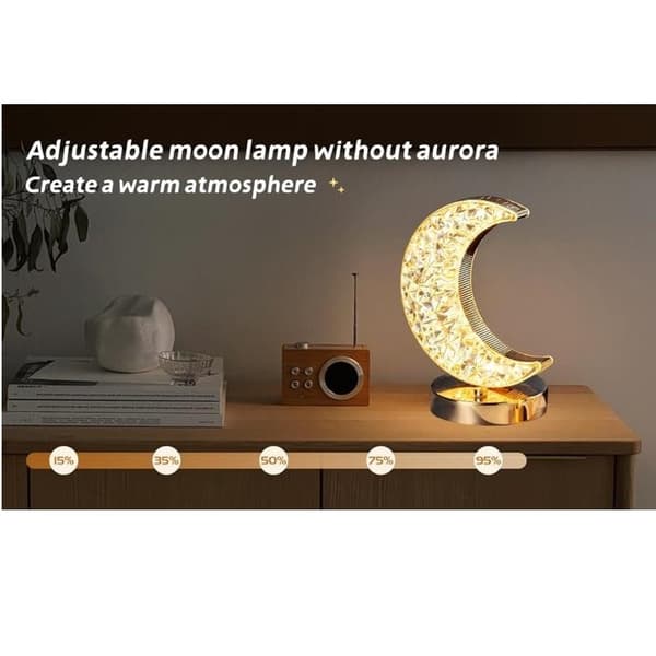 Crystal Moon Night Light Touch Lampa