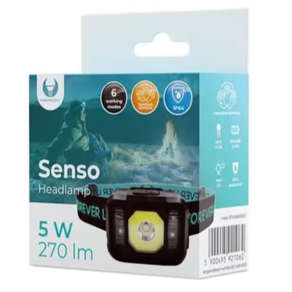 Forever Light LED Pannlampa Senso XP-E 3W + COB 3W med sensor 270lm 1200mAh