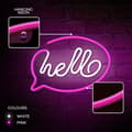 Miniatyrbild 7 av 9: Forever Light LED Neon HELLO Bat FLNE15 + USB - Rosa/Vit