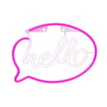 Miniatyrbild 1 av 9: Forever Light LED Neon HELLO Bat FLNE15 + USB - Rosa/Vit