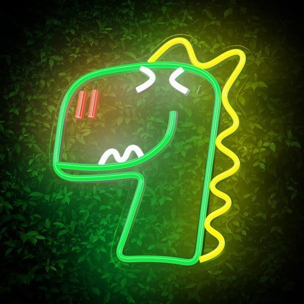 Forever Light LED Neon PLEXI JURASSIC DINO FLNJ02 - Grön