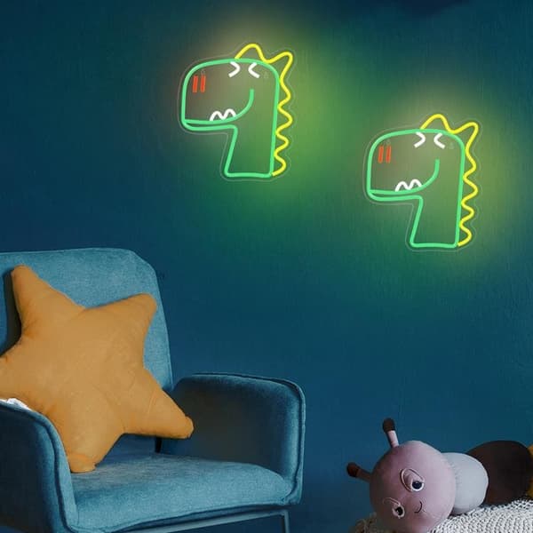 Forever Light LED Neon PLEXI JURASSIC DINO FLNJ02 - Grön