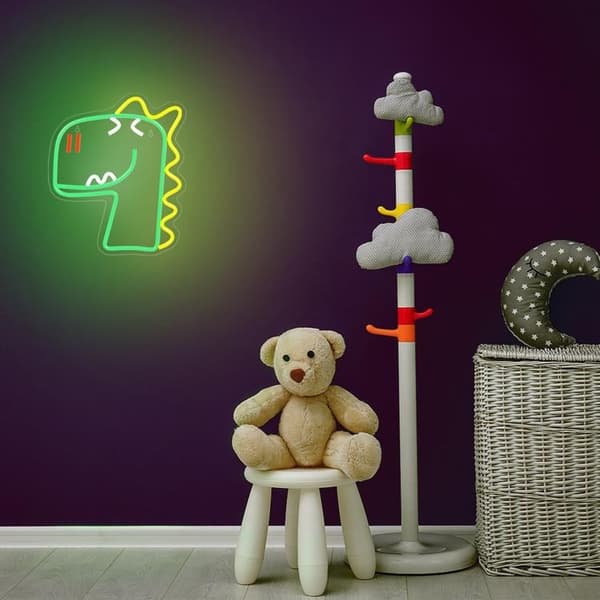 Forever Light LED Neon PLEXI JURASSIC DINO FLNJ02 - Grön