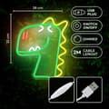 Miniatyrbild 7 av 10: Forever Light LED Neon PLEXI JURASSIC DINO FLNJ02 - Grön