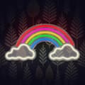 Miniatyrbild 3 av 9: Forever Light LED Neon PLEXI RAINBOW ON CLOUDS - Flerfärgad