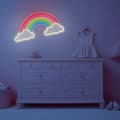 Miniatyrbild 4 av 9: Forever Light LED Neon PLEXI RAINBOW ON CLOUDS - Flerfärgad