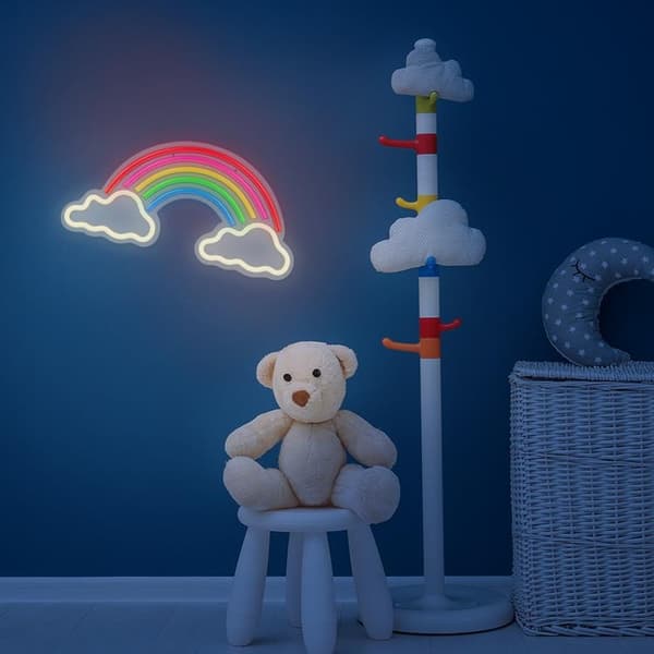 Forever Light LED Neon PLEXI RAINBOW ON CLOUDS - Flerfärgad