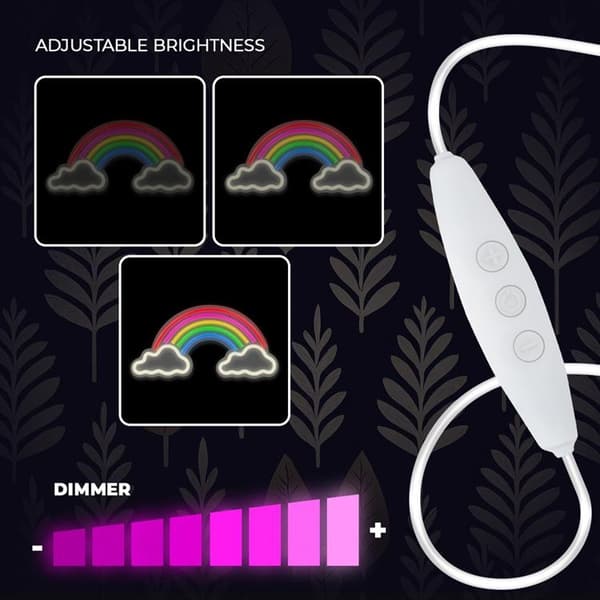 Forever Light LED Neon PLEXI RAINBOW ON CLOUDS - Flerfärgad