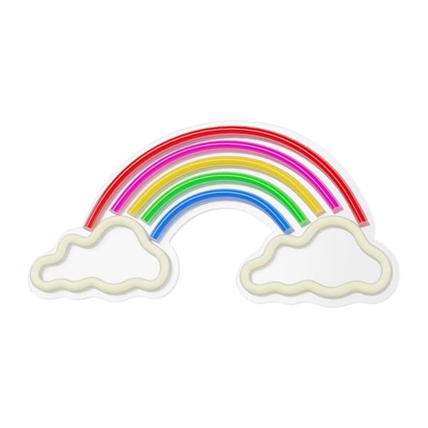 Forever Light LED Neon PLEXI RAINBOW ON CLOUDS - Flerfärgad