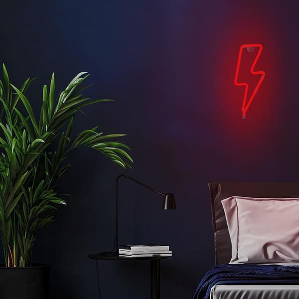Forever Light LED Neon BOLT Bat + USB FLNE06 - Röd