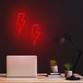 Miniatyrbild 6 av 9: Forever Light LED Neon BOLT Bat + USB FLNE06 - Röd