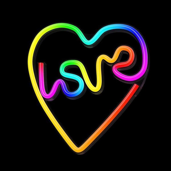 Forever Light LED Neon RGB LOVE IN HEART FLRN02 + RC