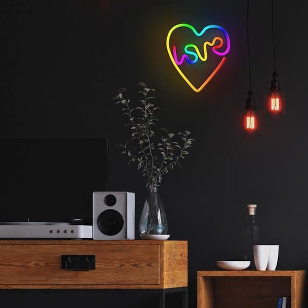 Forever Light LED Neon RGB LOVE IN HEART FLRN02 + RC