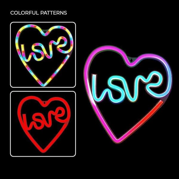 Forever Light LED Neon RGB LOVE IN HEART FLRN02 + RC