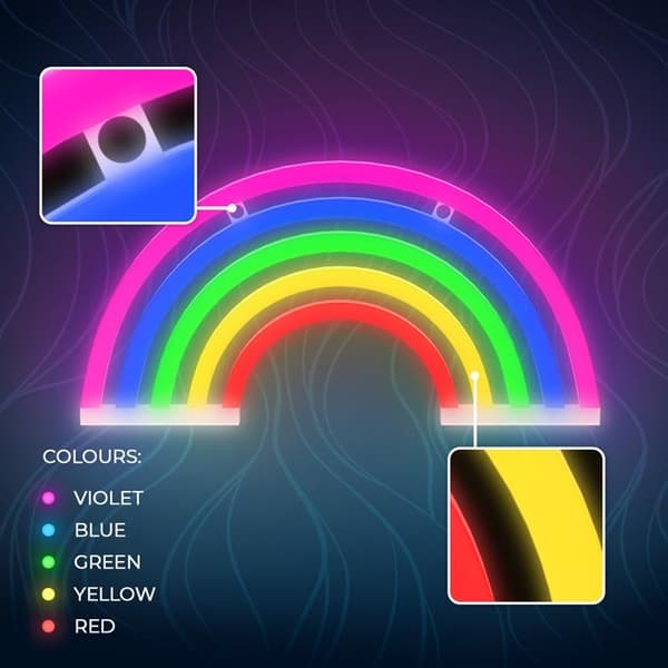 Forever Light LED Neon Light RAINBOW 5 Färger FLNE14X