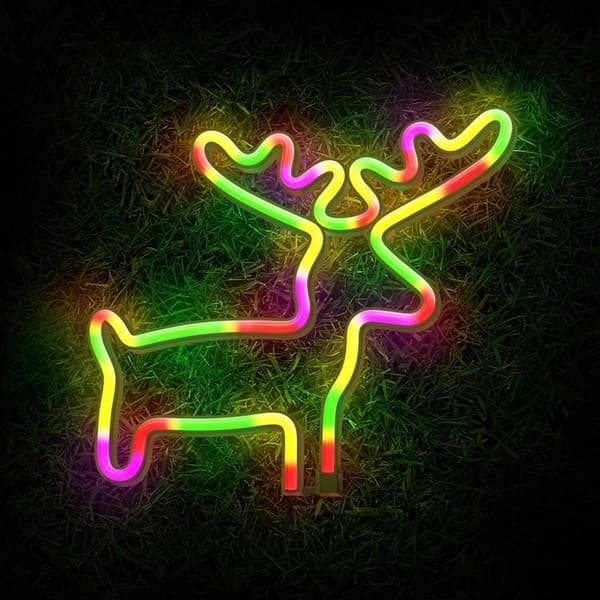 Forever Light LED Neon Light ELK Bat + USB FLNE12 - Flerfärgad