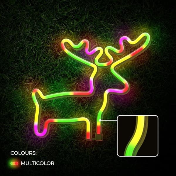 Forever Light LED Neon Light ELK Bat + USB FLNE12 - Flerfärgad