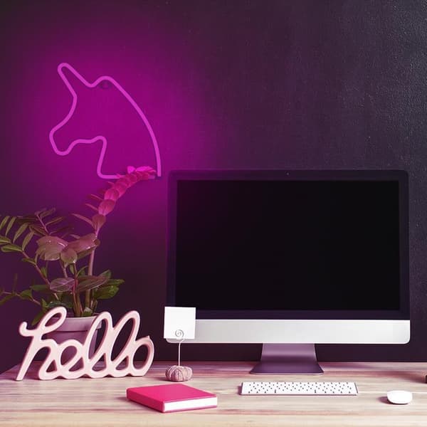 Forever Light LED Neon UNICORN Bat + USB FLNE01 - Rosa