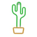 Miniatyrbild 1 av 9: Forever Light LED Neon CACTUS Bat FLNE02 + USB - Orange/Grön