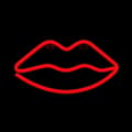 Miniatyrbild 3 av 8: Forever Light LED Neon LIPS Bat + USB FLNE08 - Röd
