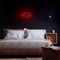 Miniatyrbild 5 av 8: Forever Light LED Neon LIPS Bat + USB FLNE08 - Röd