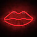 Miniatyrbild 2 av 8: Forever Light LED Neon LIPS Bat + USB FLNE08 - Röd