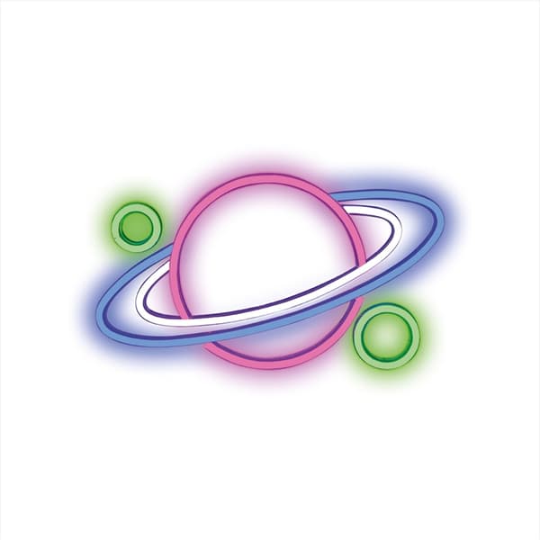 Forever Light LED Neon PLEXI PLANET FPNE05X - Flerfärgad