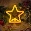 Miniatyrbild 2 av 3: Forever Light LED Neon Wood Stand STAR FLNW04 - VarmVit