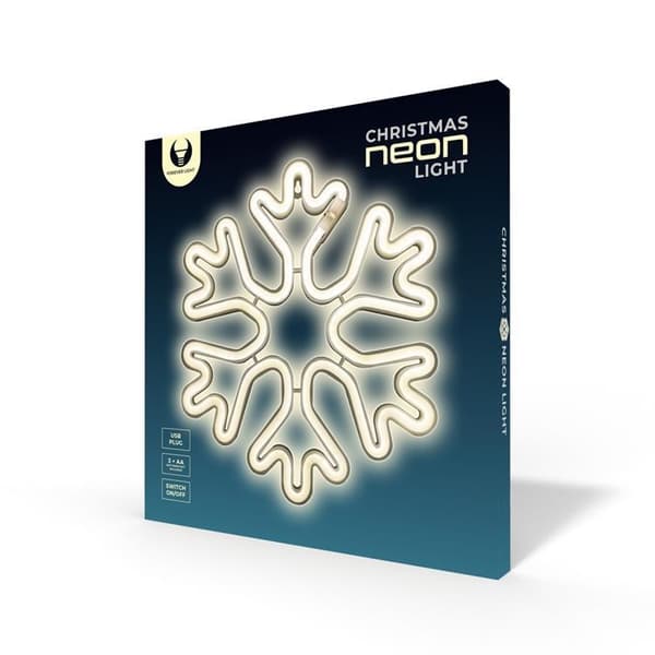 Forever Light LED Neon CHRISTMAS SNOWFLAKE FLNE20 - Vit
