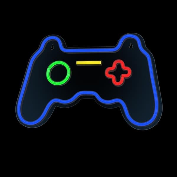 Forever Light LED Neon GAMEPAD Bat FPNE03X + USB - Flerfärgad