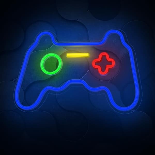 Forever Light LED Neon GAMEPAD Bat FPNE03X + USB - Flerfärgad