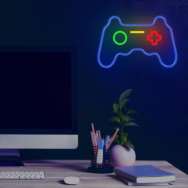 Forever Light LED Neon GAMEPAD Bat FPNE03X + USB - Flerfärgad