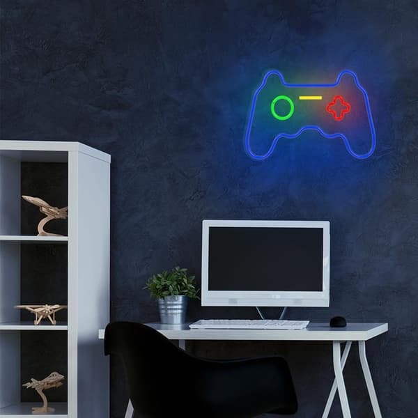Forever Light LED Neon GAMEPAD Bat FPNE03X + USB - Flerfärgad