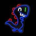 Miniatyrbild 4 av 10: Forever Light LED Neon PLEXI JURASSIC BABY DINO FLNJ01 - Blå