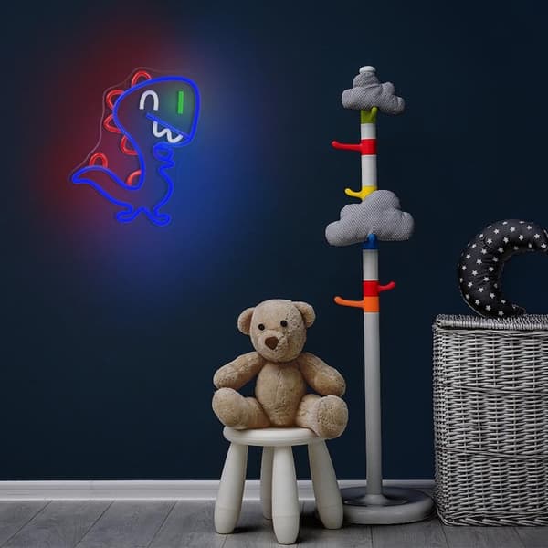 Forever Light LED Neon PLEXI JURASSIC BABY DINO FLNJ01 - Blå