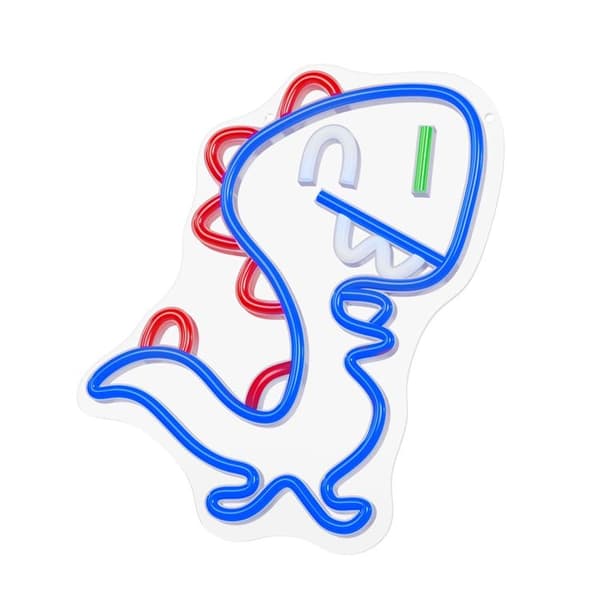 Forever Light LED Neon PLEXI JURASSIC BABY DINO FLNJ01 - Blå