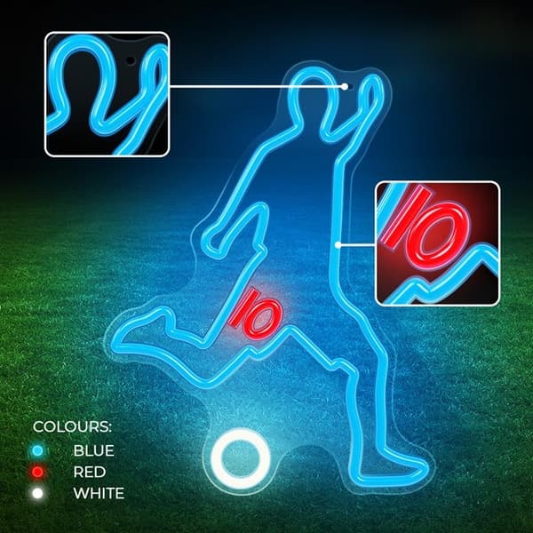 Forever Light Neon LED PLEXI FOTBOLLARE FPNE31 - Flerfärgad