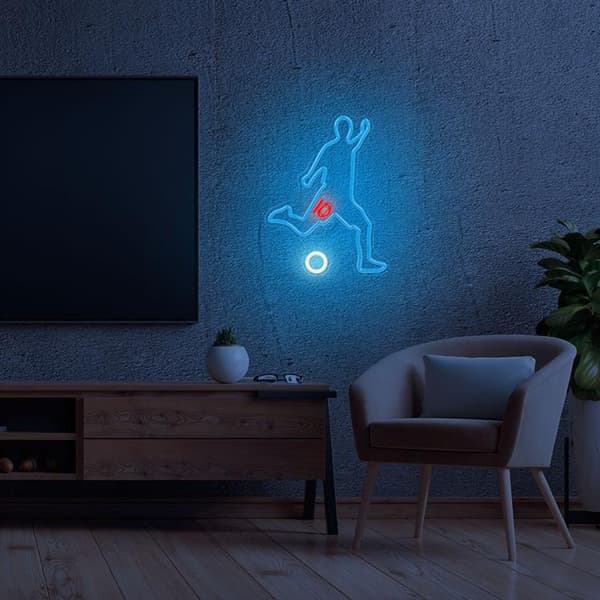 Forever Light Neon LED PLEXI FOTBOLLARE FPNE31 - Flerfärgad