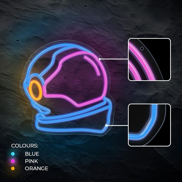 Forever Light Neon LED PLEXI ASTRONAUT FPNE22 - Flerfärgad