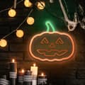 Miniatyrbild 2 av 3: Forever Light Neon LED PLEXI Happy Pumpkin FPNE10 - Orange/Grön
