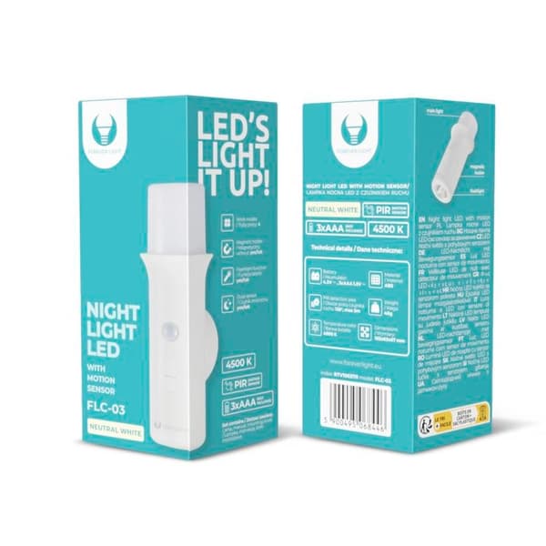 Forever Light LED-ljus Garderob PIR 3xAAA FLC-03