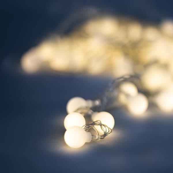 Forever String Light Solar LED Frosted Balls SFB61 6.5m 30 balls - Varm Vit