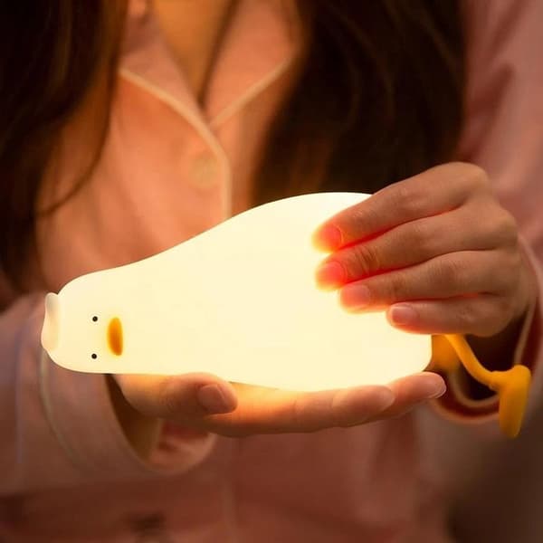 LED Nattlampa Tryck Goose Art Deco - Vit