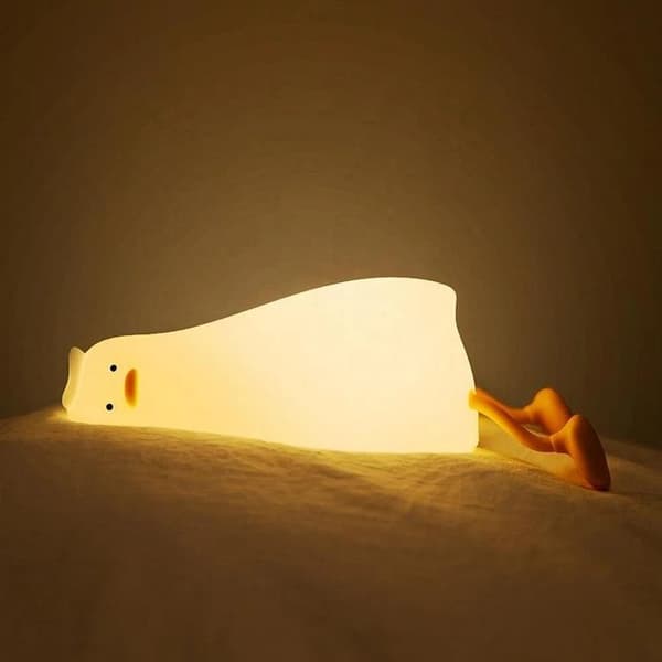 LED Nattlampa Tryck Goose Art Deco - Vit